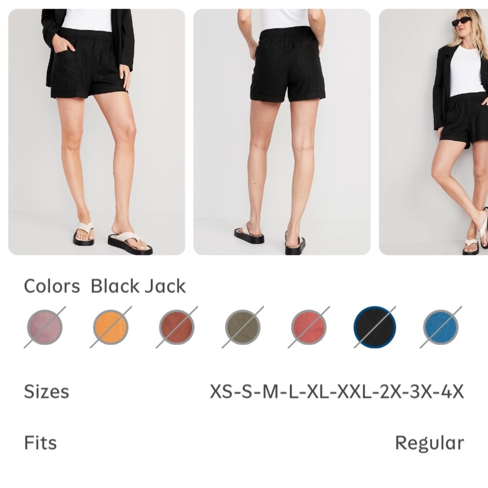 Old Navy Black High Waist Women's Shorts